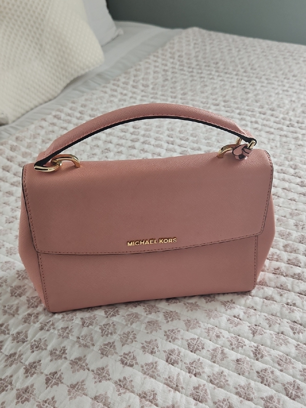 Michael Kors Dusty Rose Saffiano Leather Satchel